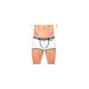 Mini-Pants blanc échancré avec zip 